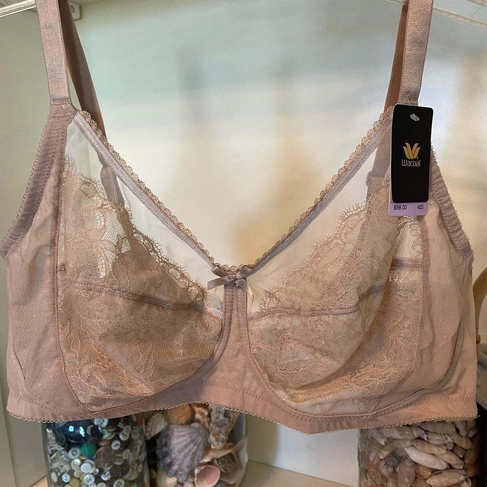 Wacoal Sheer Lace Bra - Blush